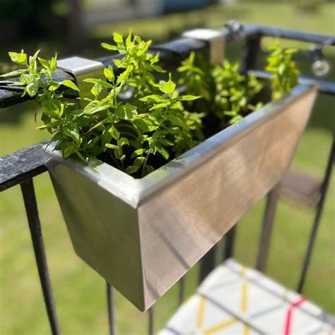 stainless steel hanging planter box|42 inch stainless steel planter.